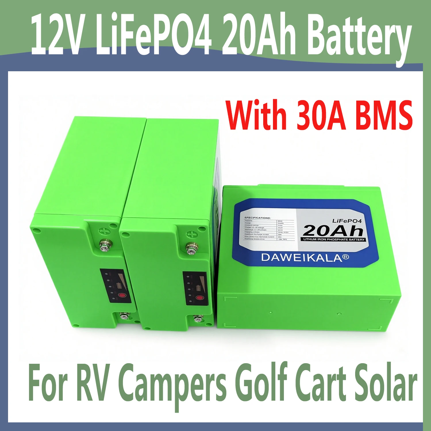 

Энергия 256 Втч, 4000 циклов на аккумуляторе LiFePO4 0,2C, 20 Ач, 12 В, встроенная BMS для лодки, троллингового двигателя, солнечной батареи