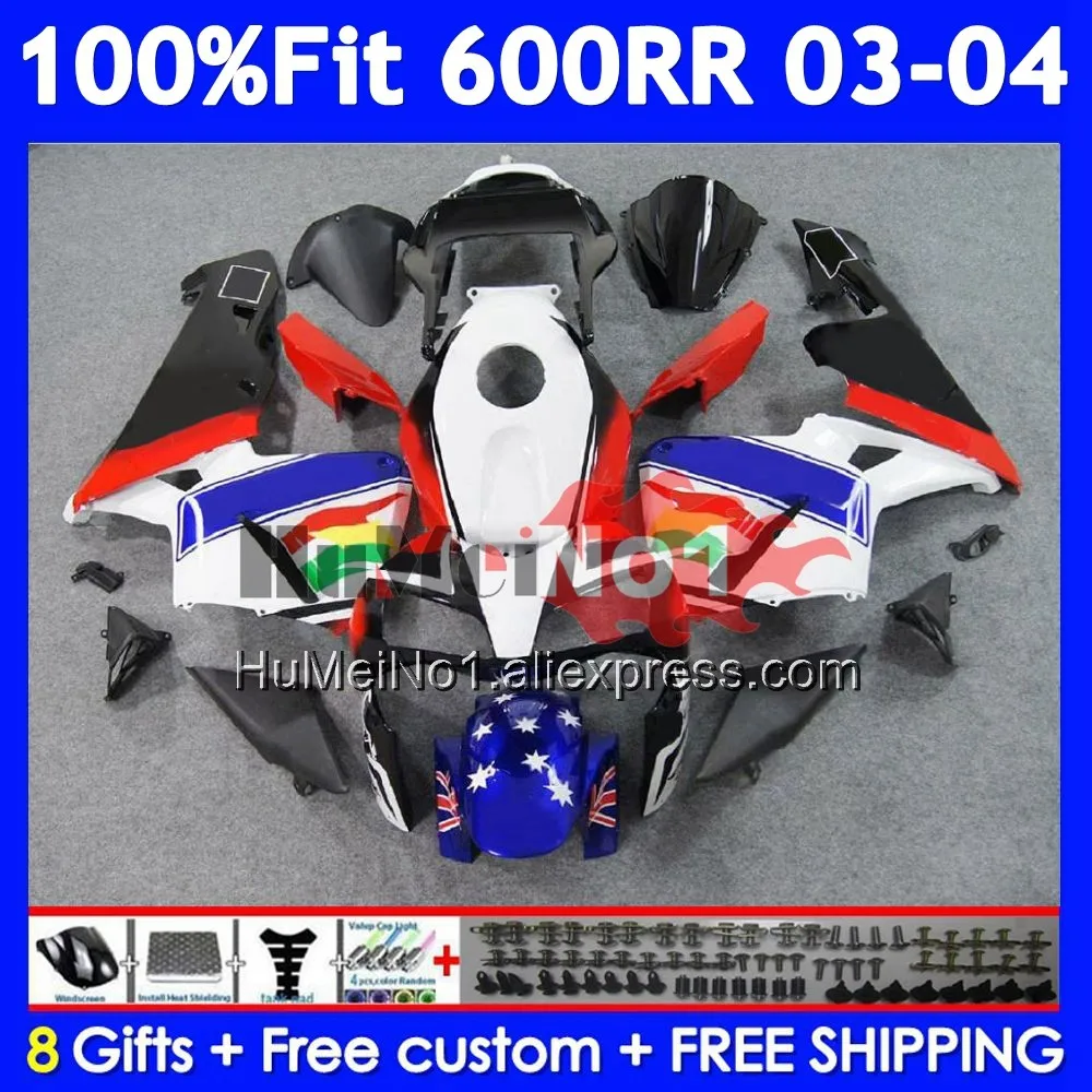 Injection For HONDA CBR600RR CBR 600RR 600F5 600CC 40No.59 CBR600F5 CBR 600 CC CBR600 RR F5 2003 2004 03 EUROBET 04 Fairing