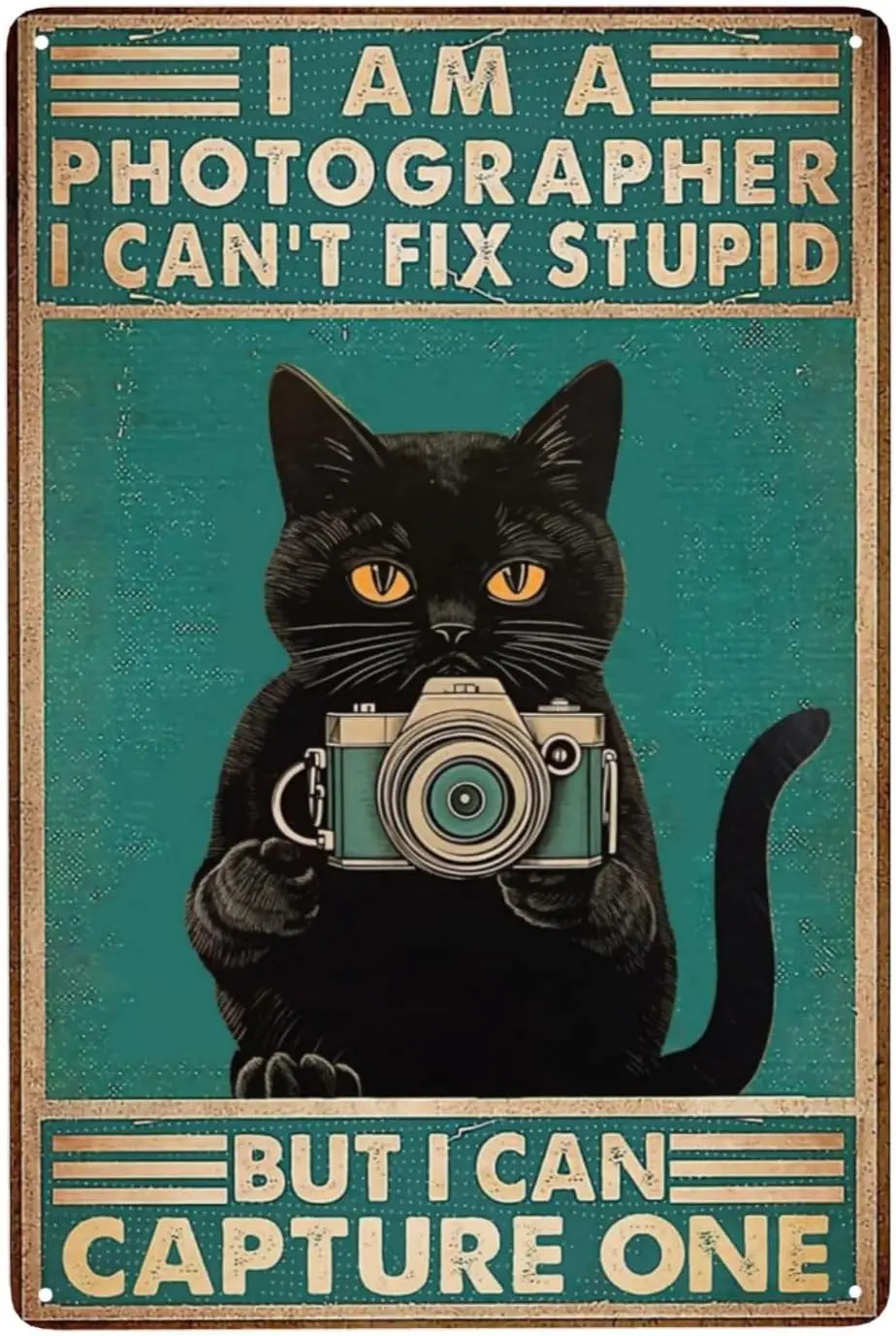 Photographer Cat Tin Sign 8X12IN - 