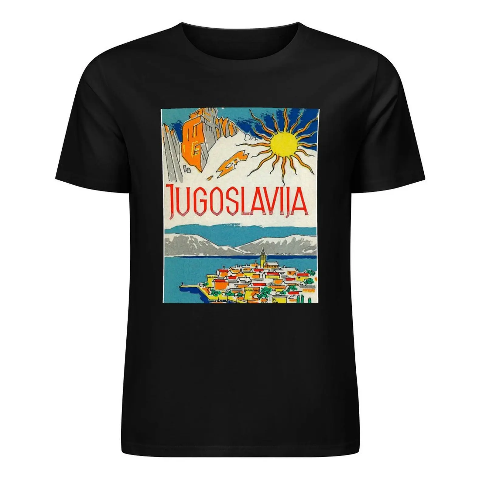 

Yugoslavia Vintage Retro Travel Poster T-Shirt vintage Aesthetic clothing sports fans custom t shirt mens fashion