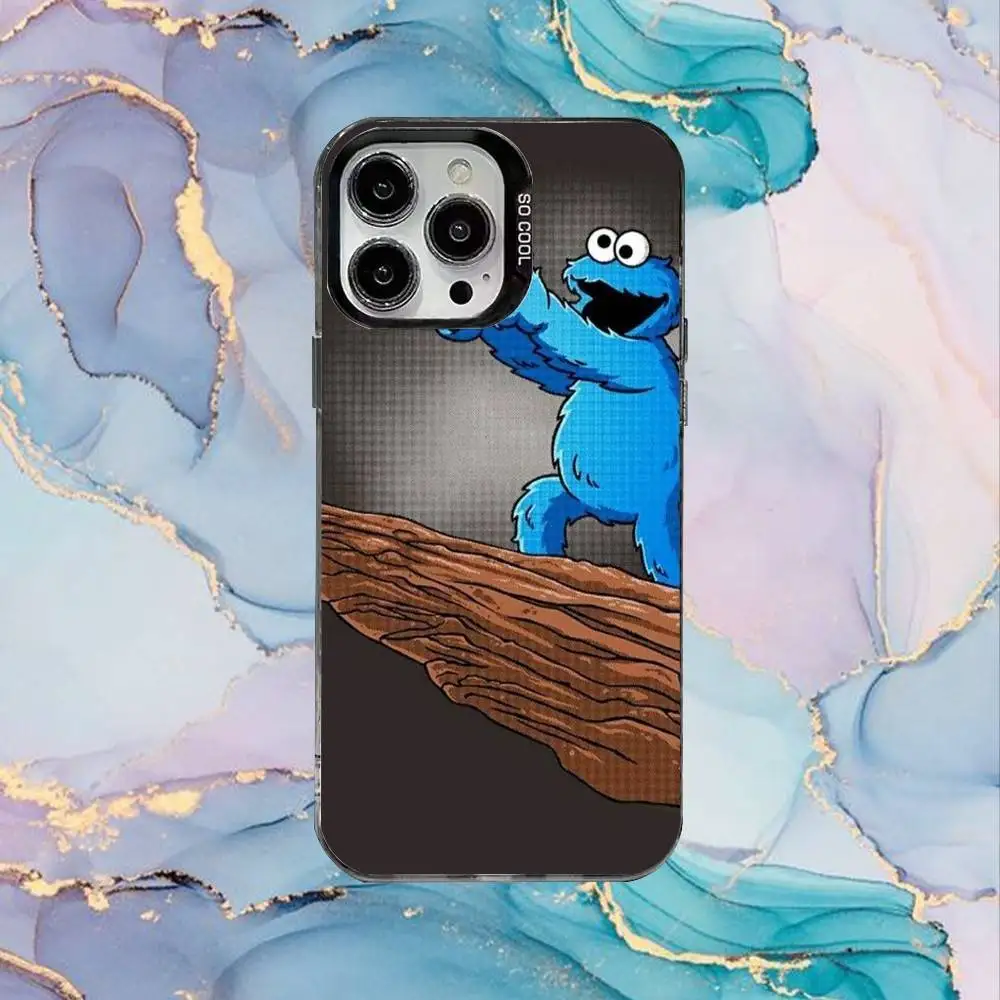 Funny C-Cookie-M-Monster  Phone Case For iPhone17,16,15,14,13,12,11 Plus,Pro Max Black Candy Matte Shockproof Cover