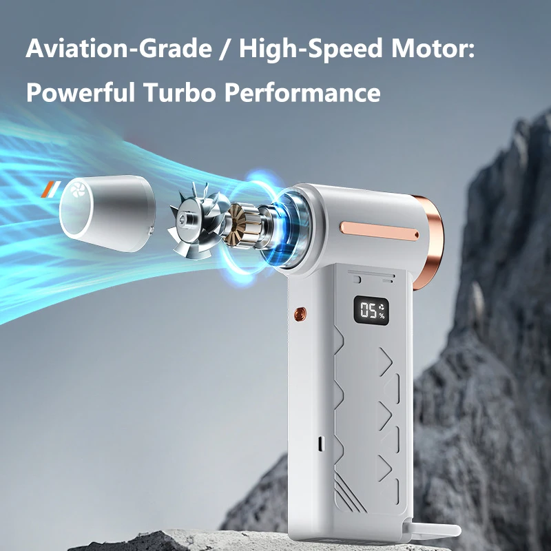 

Portable Violent Turbofan 2in1 Blowing & Suction With High Wind Pressure & Outdoor Emergency Light For Dust Cleaning Air Blower