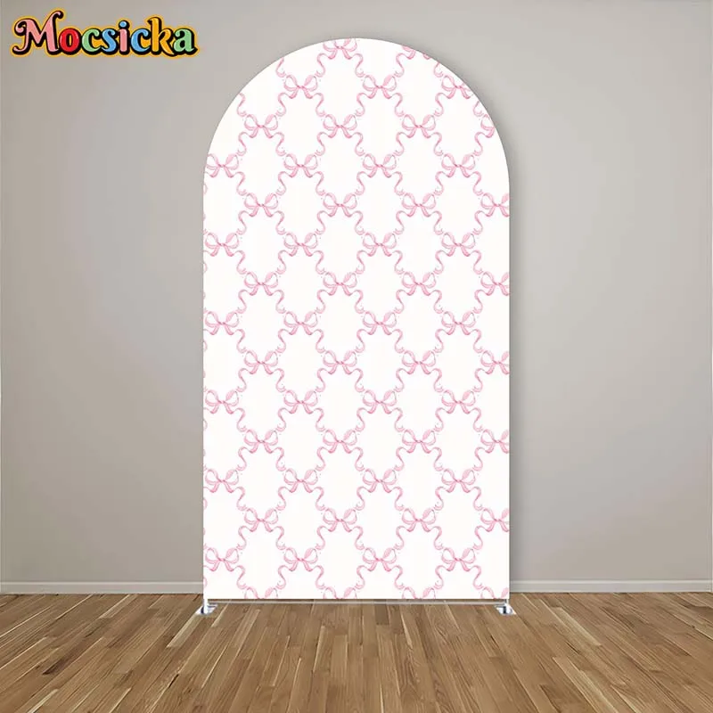 

Mocsicka Arch Backdrop Double-Sided Covers Pink Florals Decor Children Birthday Party Decor for Baby Shower Photo Background
