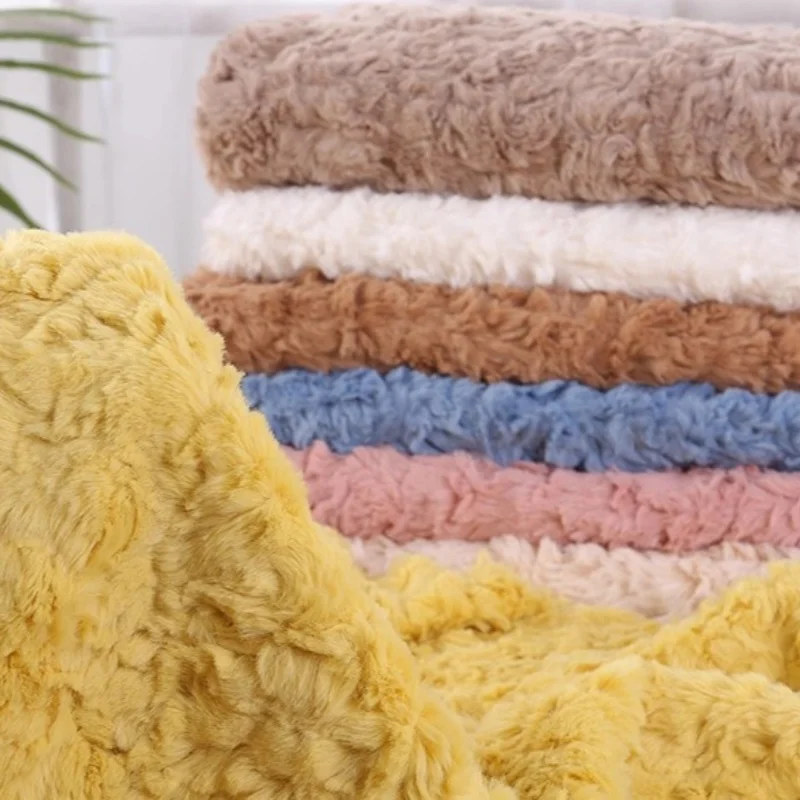 15mm Pile Long Plush Fashion Fabric Cotton Doll Toys Imitation Animal Hair Cosplay Wholesale Cloth Diy Sewing Material