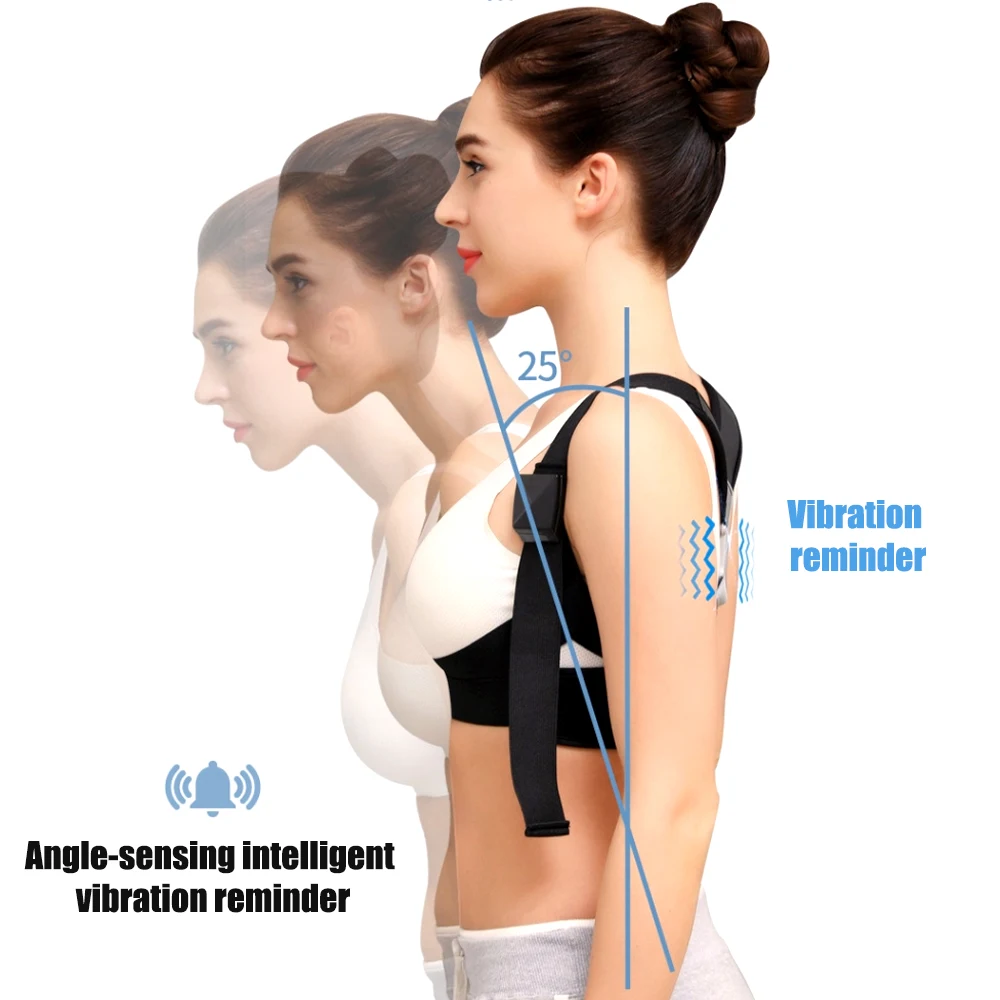 TIKE Smart Posture Corrector Universal Posture Corrector Intelligent Posture Reminder, Vibrate To Improve Posture Humpback Brace