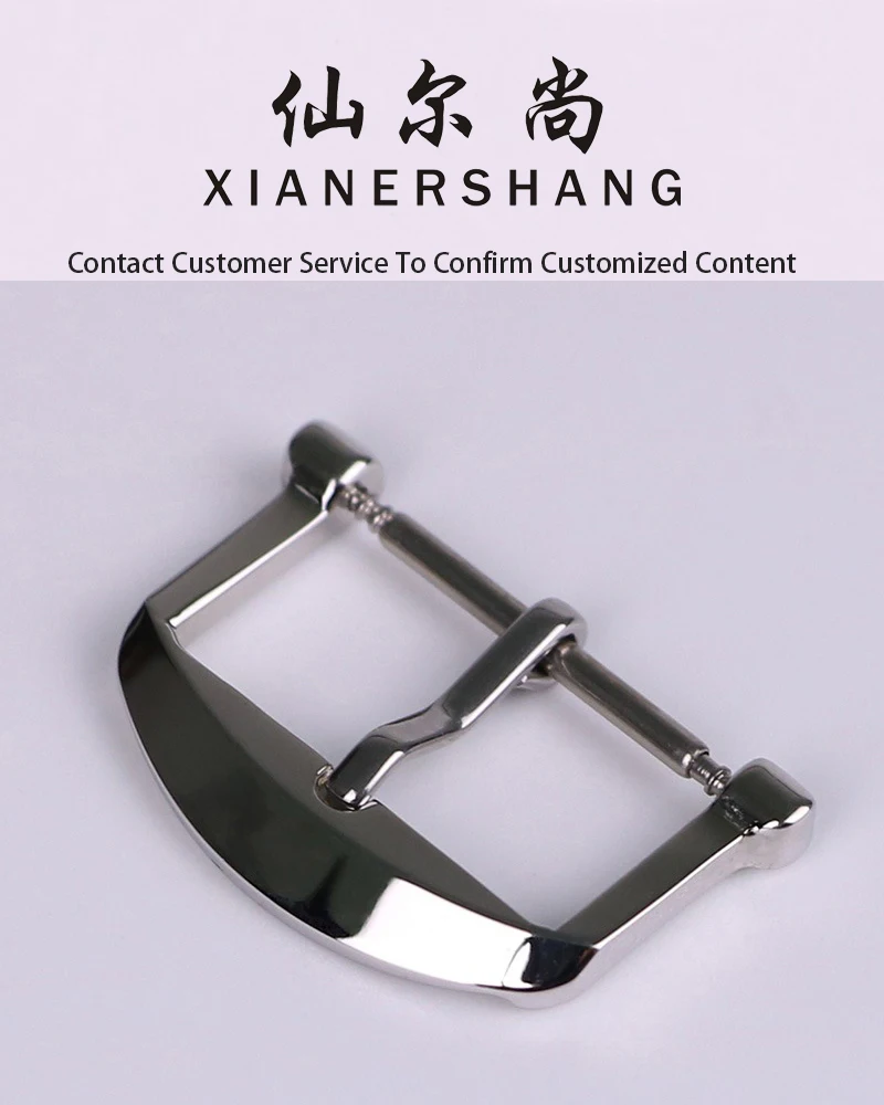 XIANERSHANG Male Custom I-W-C PORTOFINO Watch Clasp 18MM Belt Buckle 316L Stainless Steel Polishing Pin Buckle Watch Accessories