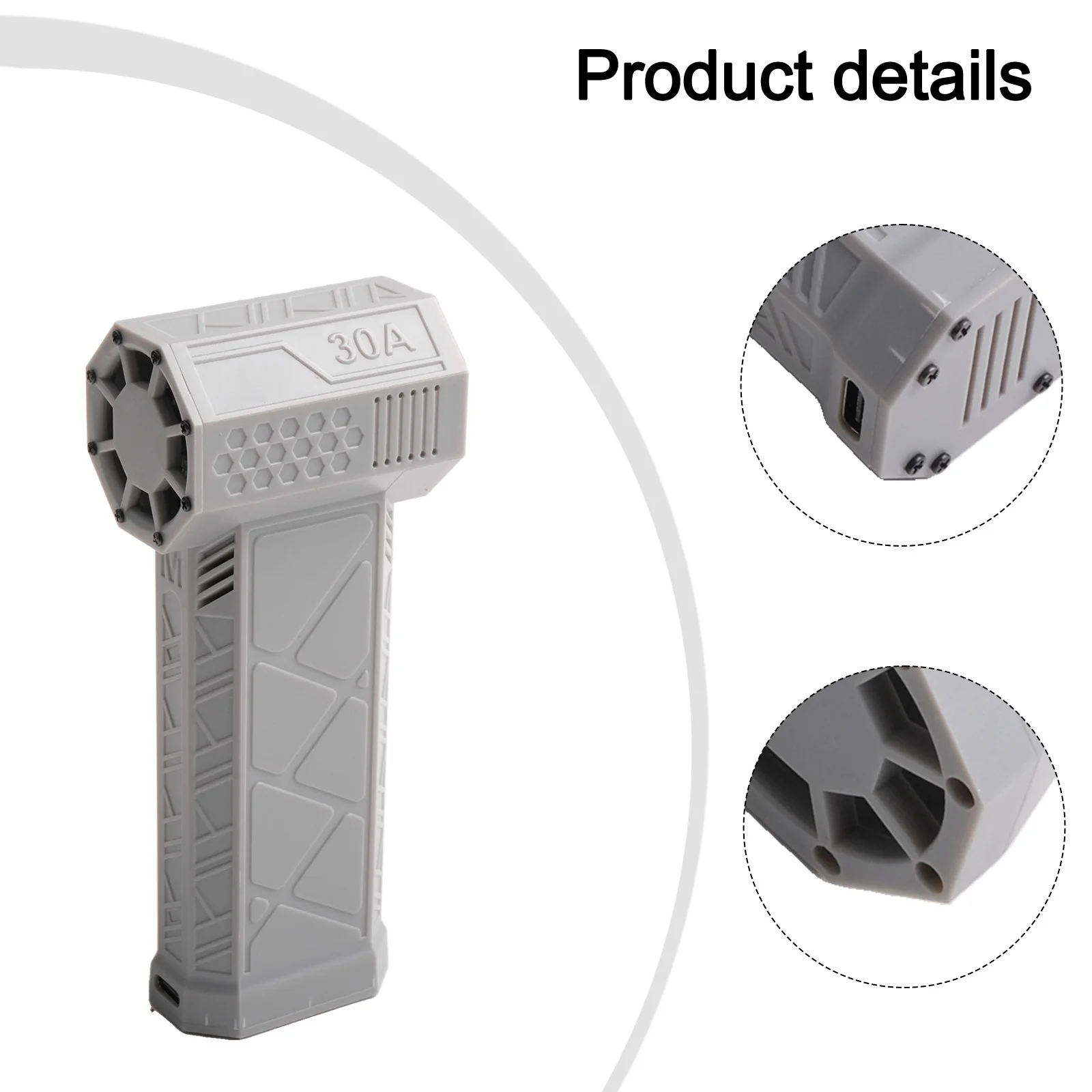 مروحة توربو مروحة عنيفة مع إضاءة LED 000 دورة في الدقيقة محمولة عالية السرعة ومراوح قوية قابلة للحمل 130 عملية #4