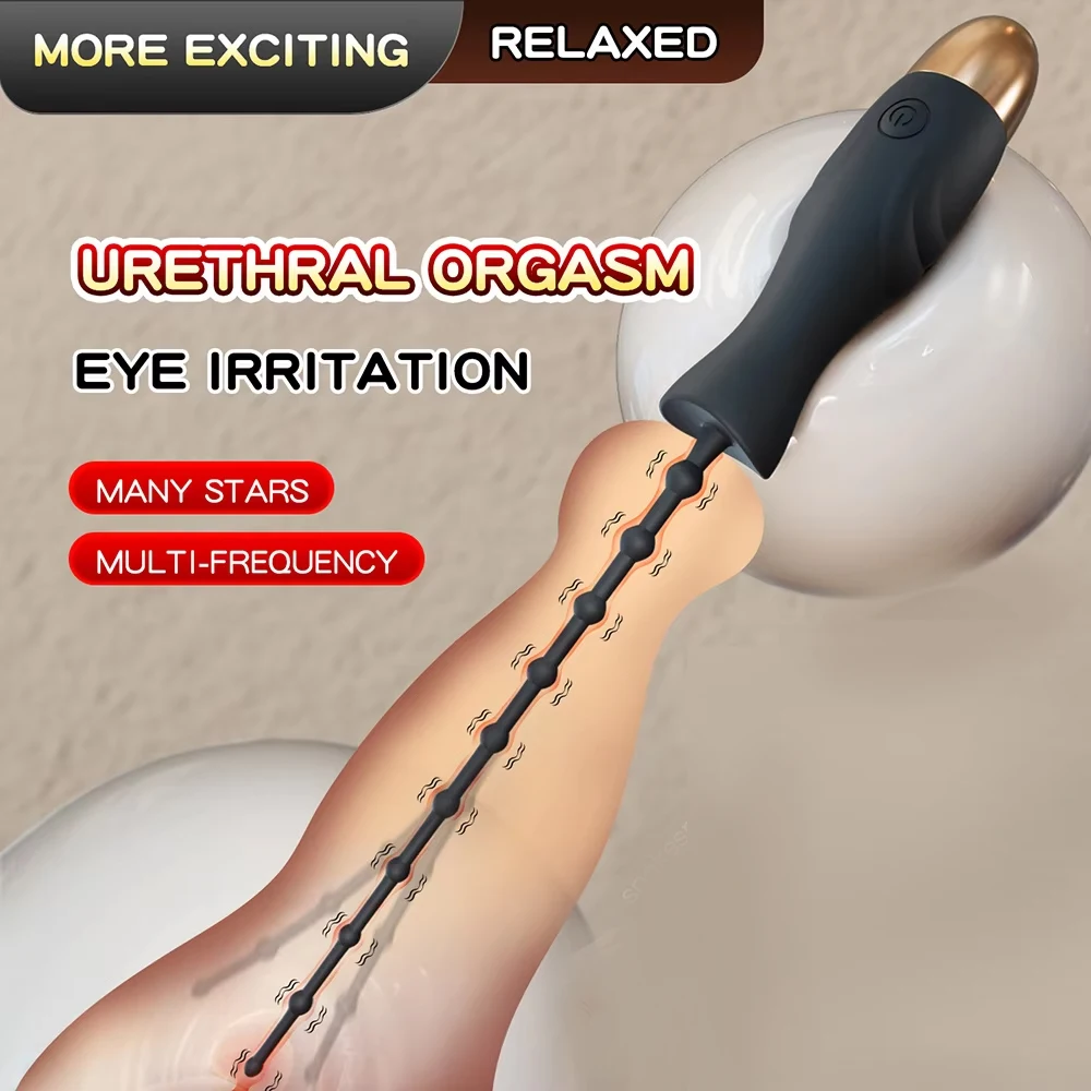 Medical Silicone Urethra Catheter Vibrator Penis Plug Urethral Vibrator Male Masturbator Urethral Sound Dilator Sex Toy for Men view 2