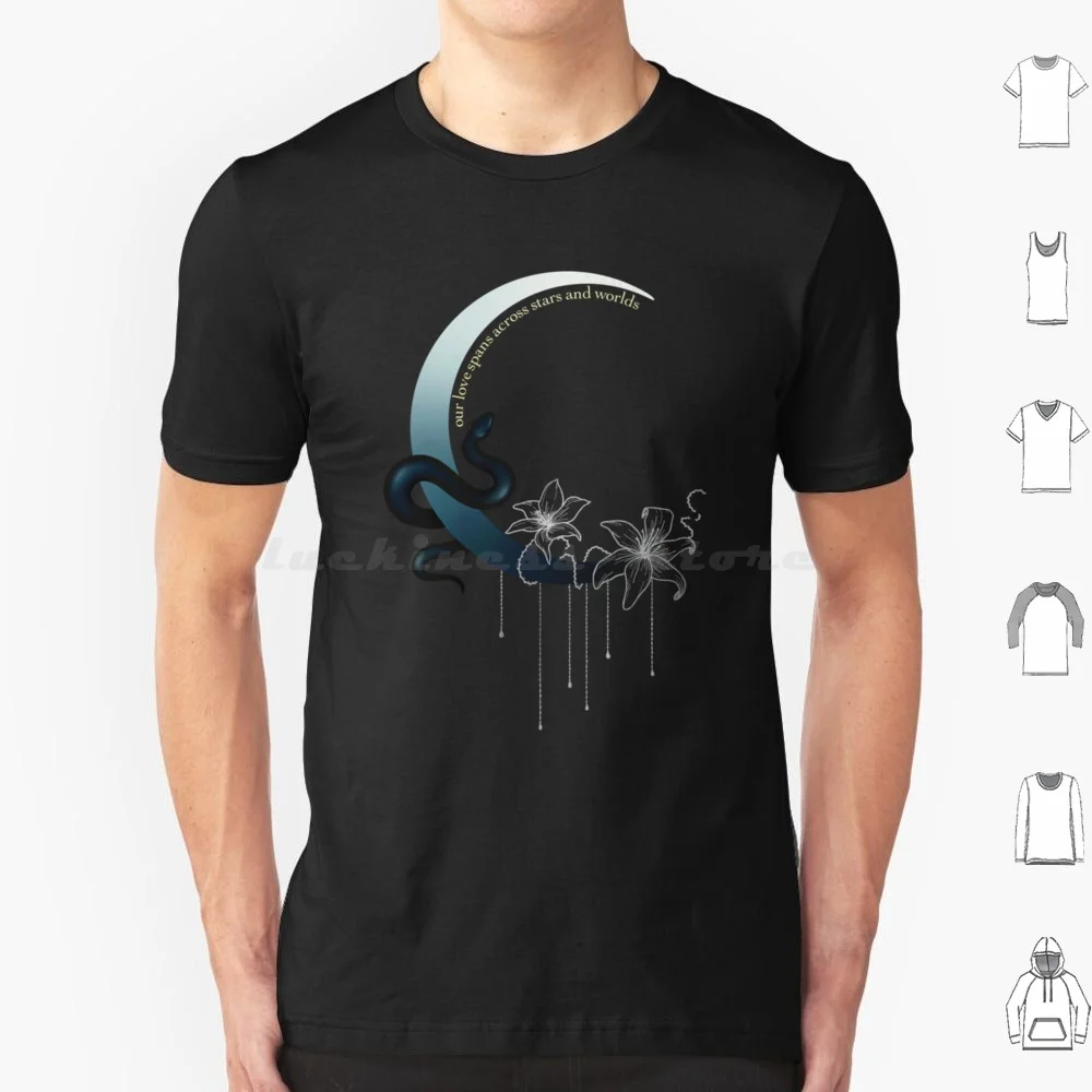 Our Love Spans Across Stars And Worlds T Shirt Cotton Men Women Diy Print House Of Sky And Breath Crescent City House Of Earth