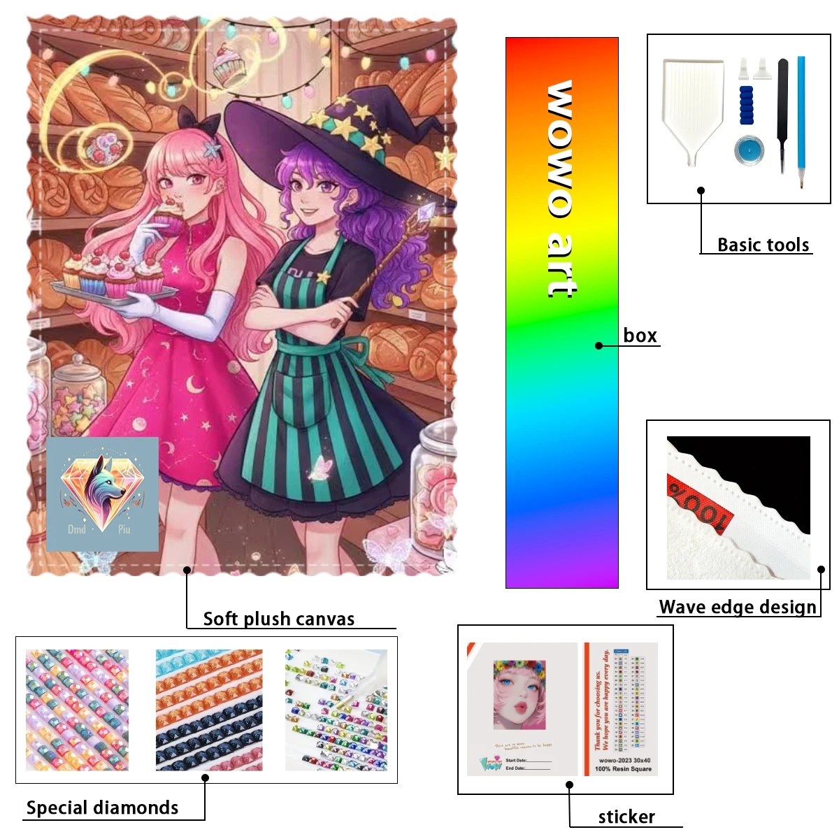 

【Piu Diamond Art】Dos amigas querían comer empanadillas de huevo.Crystal AB Rhinestone FD Rhinestone Perfect Resin Diamond