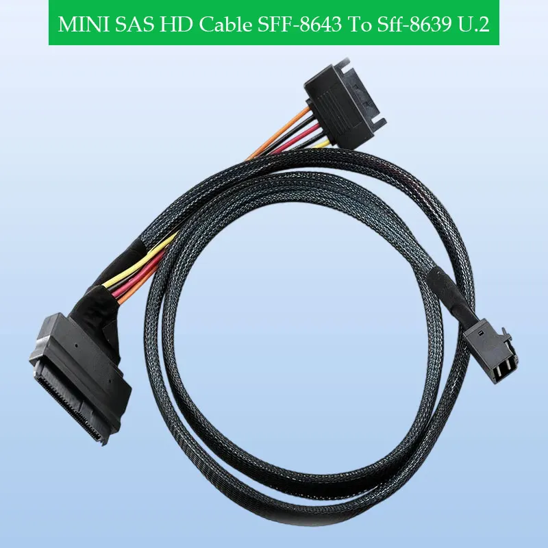 

ADT-Link MINI SAS HD High-speed Cable SFF-8643 To Sff-8639 U.2 Supports All NVMe SSDs Length Selectable 0.5M 1M 1.5M