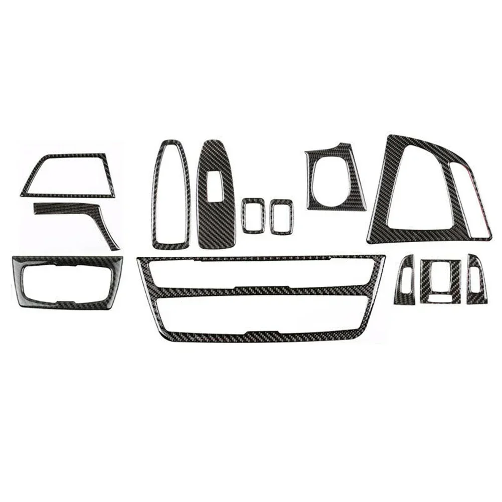 Stylowa i trwała osłona dekoracyjna z włókna węglowego 13 SZTUK do BMW serii 3 4 F30 F34 zwiększa wykwintne wnętrze samochodu