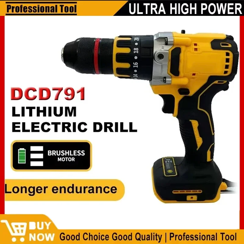 Fit DEWALT DCD791 Compact Cordless Drill Brushless Motor Drill Screwdriver Multi Functional Drive Home Rechargeable ElectricTool
