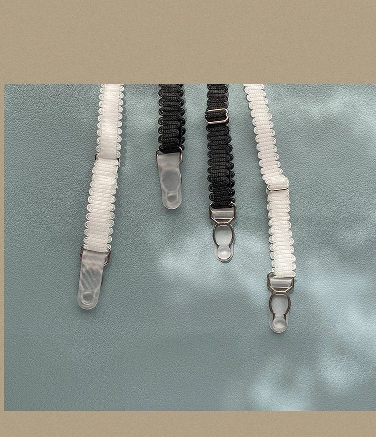 Clips Antideslizantes para Medias con Encaje de Corazón Clásico Retro, Cinturón de Ligas Sexy, Anillo Blanco para Pierna, Cin...
