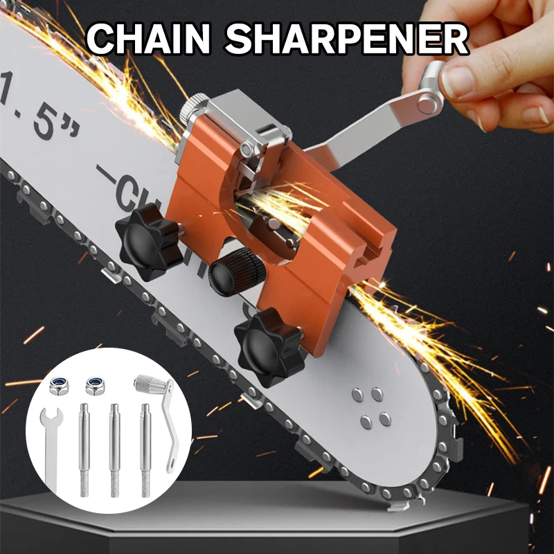 Portable Chain Saw Sharpeners Chainsaw Chain Sharpening Kit Woodworking with  Grinding Stones Electric Chainsaw Grinder Tool