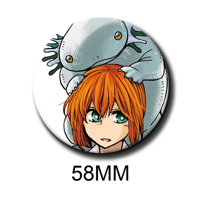 Anime The Ancient Magus Bride Cosplay Badge Cute Cartoon Brooch Chise Hatori Elias Ainsworth Lapel Pins Bag Accessories Ornament