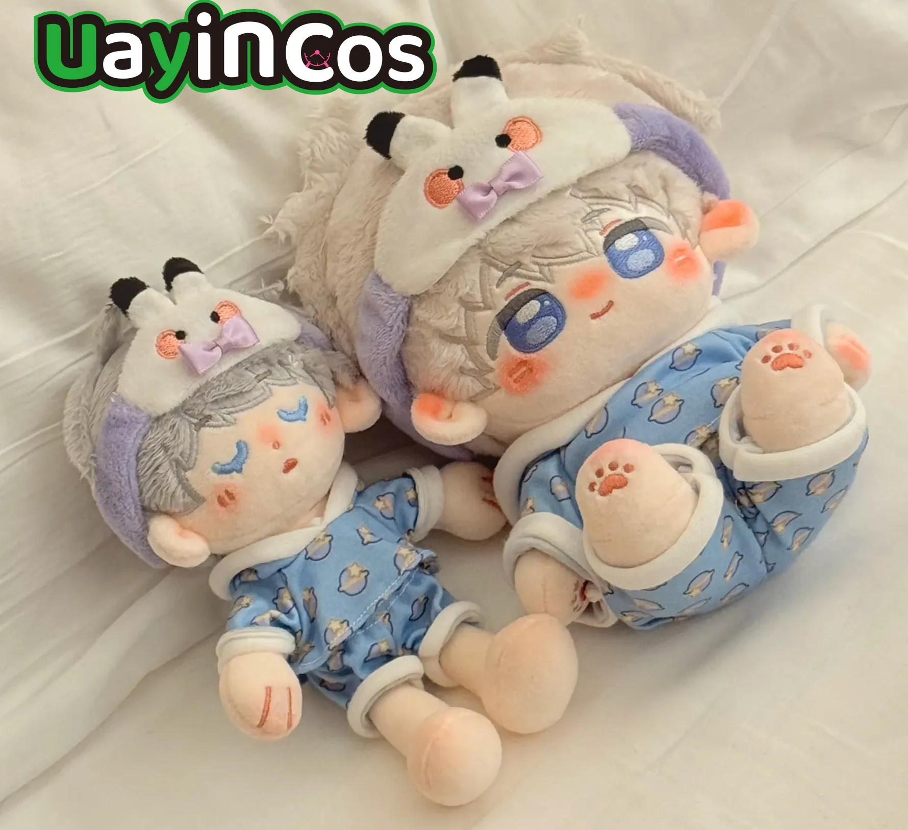 10cm 20cm 인형 옷 눈가리개 러브 앤 딥스페이스 실러스 칼렙 자이네 라파엘 스윗 슬립 봉제 인형 애니메이션 장난감