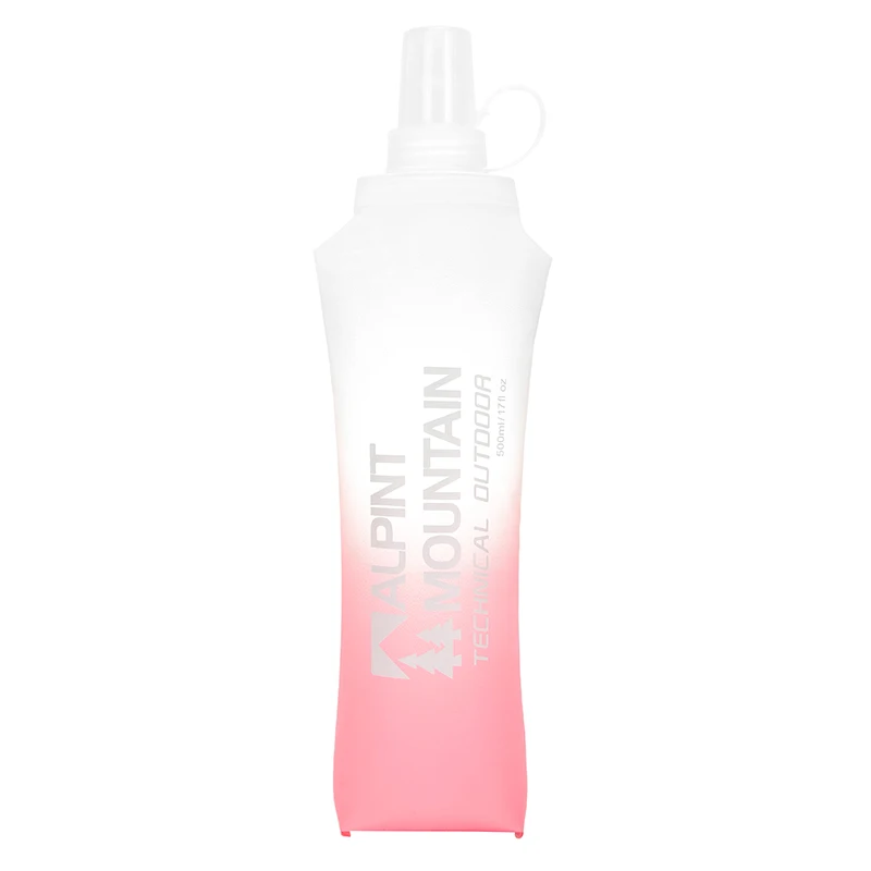 500ml Foldable Leak-Proof Soft Collapsible Water Bottle for Hydration Pack  BPA Free TPU, Lightweight Soft Flask For Running