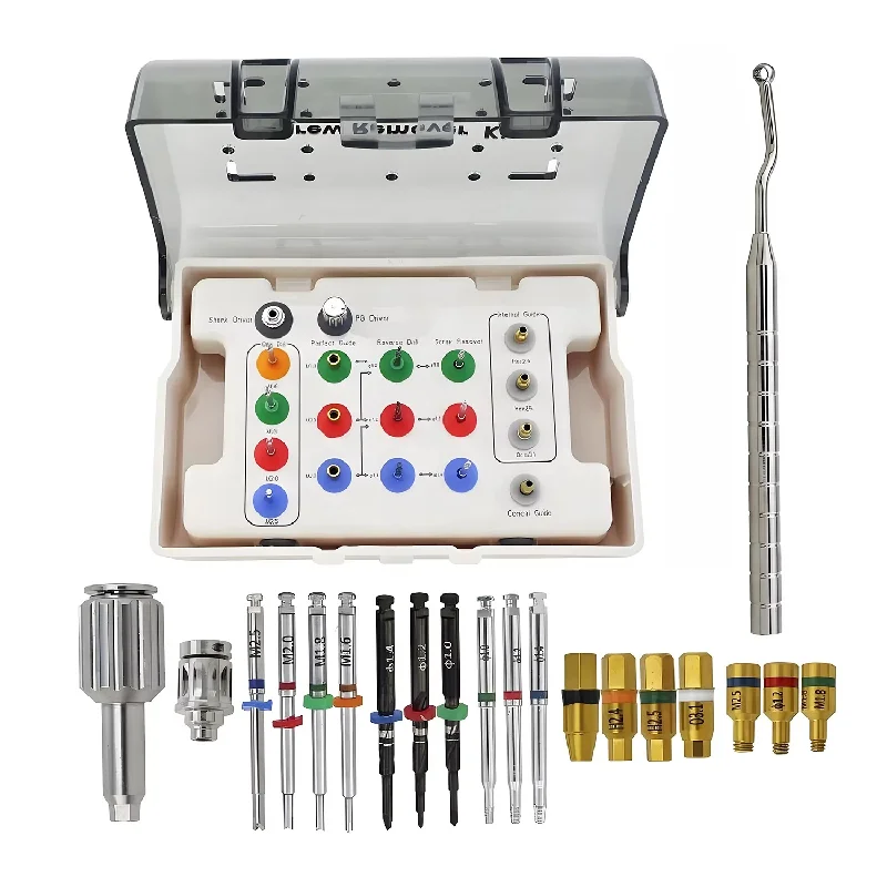 Dentistry Implant Tool Screw Remover Kit with Dental Drill & Accessories Broken Fixture Surgical Instrument Dental Clinic tools
