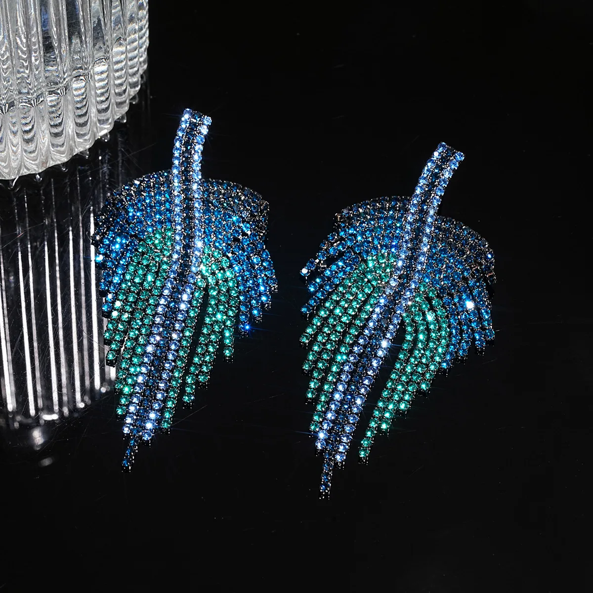 Fashionable Leaf Design Tassel Dangle Earrings Fashion Jewelry for Party Trendy All-match & Exquisite Jewelry for Birthday Gift
