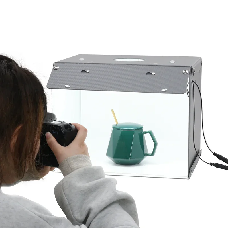 SANOTO 30cm Photography Table Top Light Box Portable Softbox Photo Studio Shooting Tent Kit With 72 LED Lights and 6 Backdrops