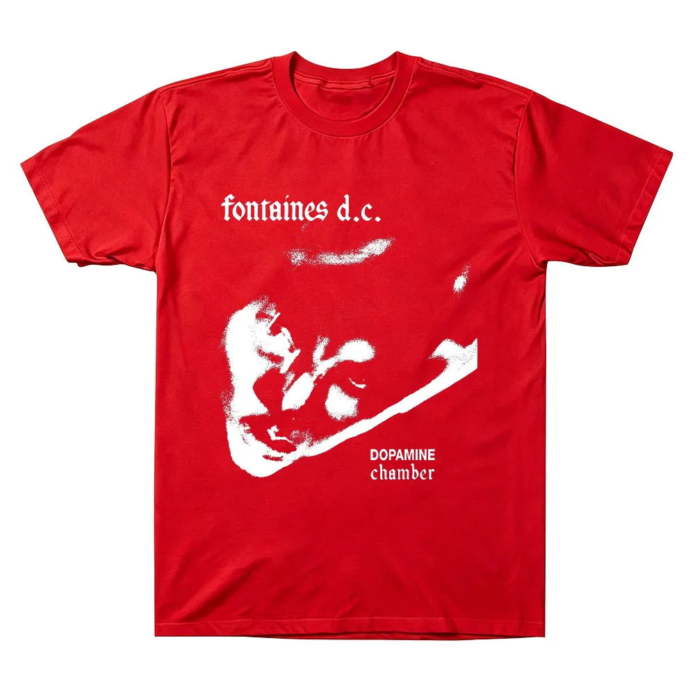 Dopamine Chamber One Colour Dc T-Shirts Fontaines D.C. Kurzarm-T-Shirt Herren Baumwoll-Tee Unisex High Street Komfort Locker Geschnittenes Oberteil – Detail 9
