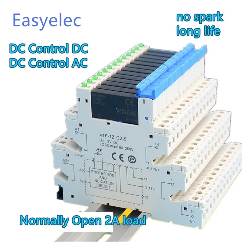 SSL Super Thin Solid State Relay Din Rail Relay Module Groups 1 Normally Open