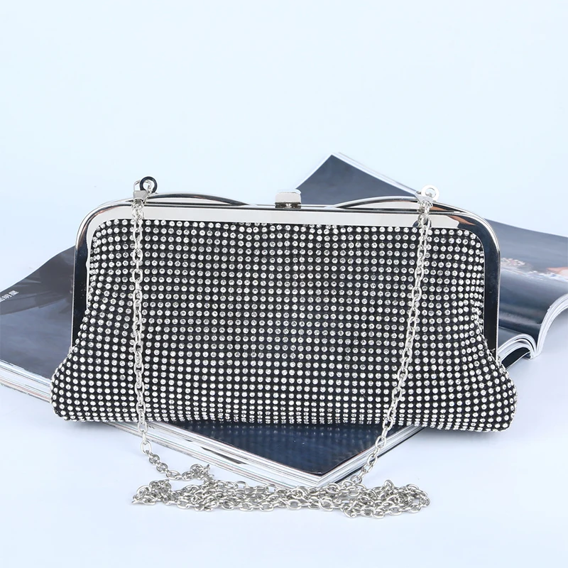 Women Evening Bag Chain Shoulder Bags Shiny Fashion Handbag Clutch Bags For Dinner Banquet Wedding Party Bride Bridesmaid bag