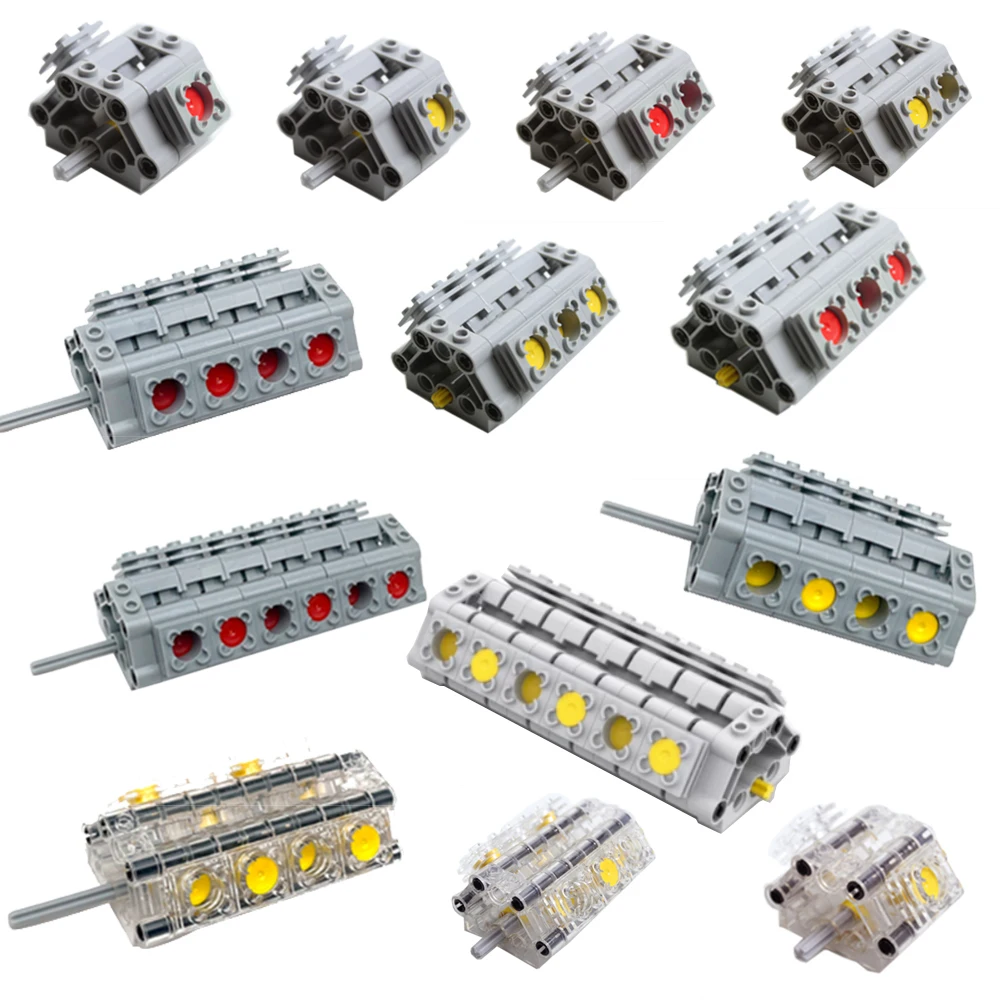 Bloques de construcción con función de potencia, piezas de Motor técnico, herramienta multipf Compatible con 8293 8883, tren de coche M L XLServo,