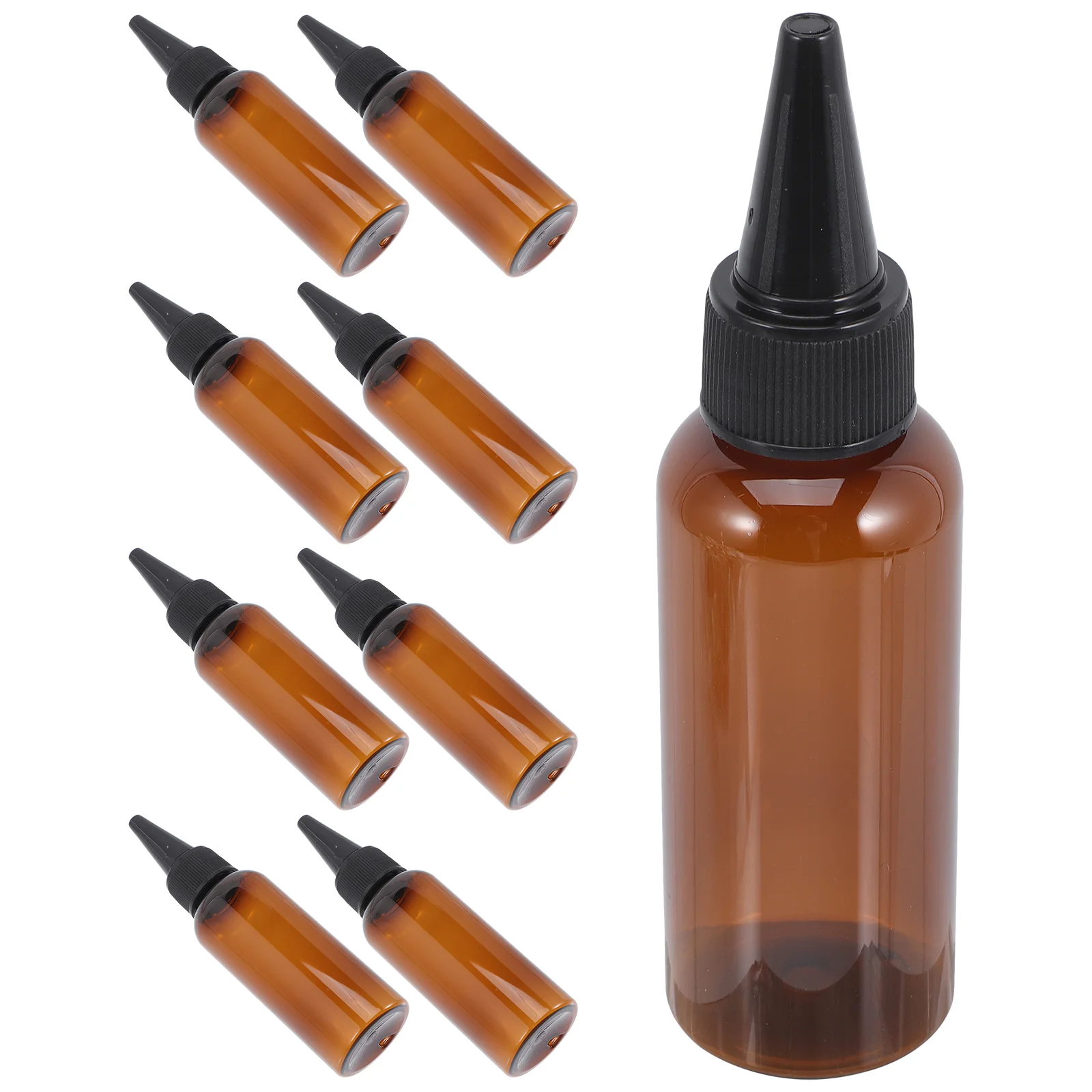 10 Pcs Squeeze Bottle Applicator Hair Oil Bottles Oils Plastic Refillable Empty Dye