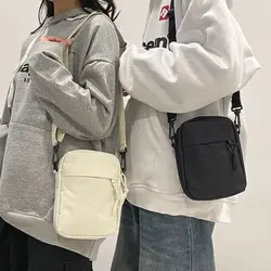 Women's Crossbody Bag Trend Oxford Shoulder Handbag Korean Solid Color Student Phone Bag Simple Shopper Bags Messenger Purse