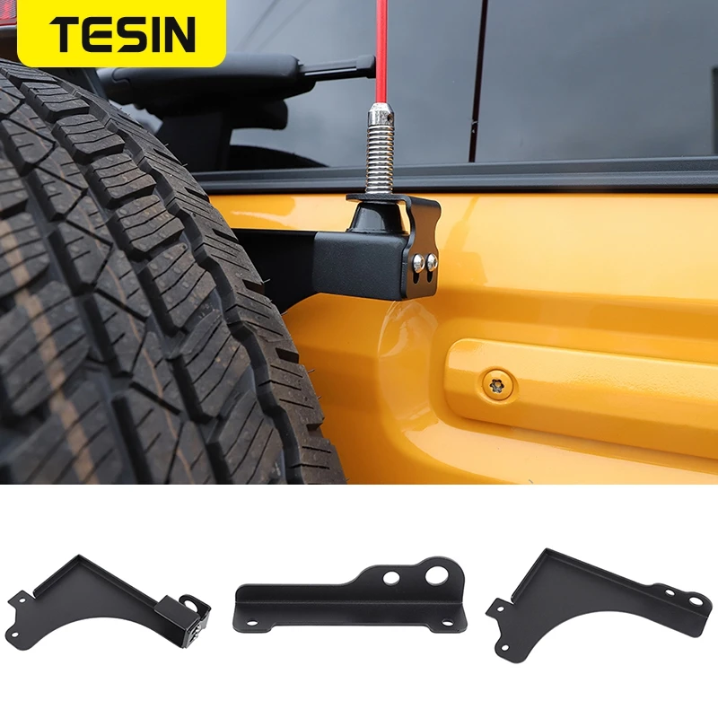 TESIN Car Tailgate Antenna Bracket Mount Holder For Ford Bronco 2021 2022 Exterior Accessories Car Styling