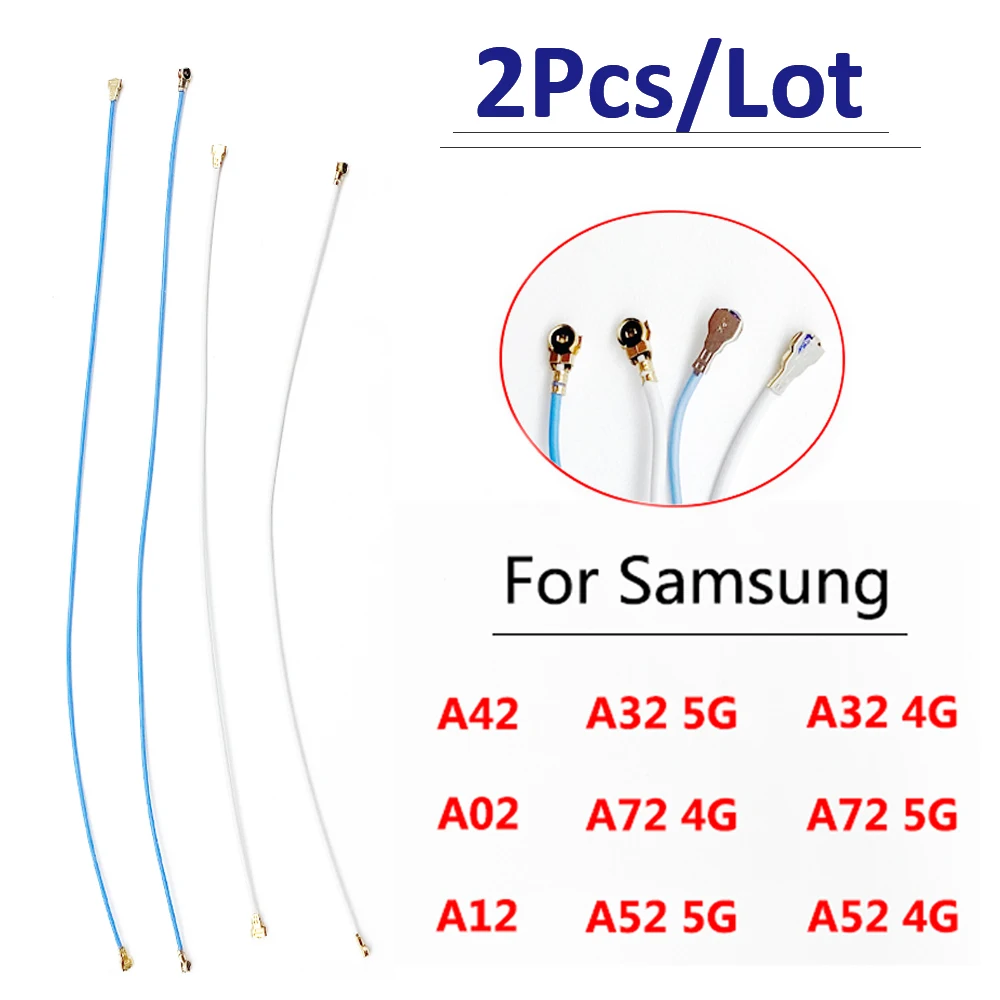 2Pcs，NEW Inner Wifi Antenna Signal Flex Cable Connector Ribbon For Samsung A03S A02 A02S A12 A32 A42 A52 A72 4G 5G