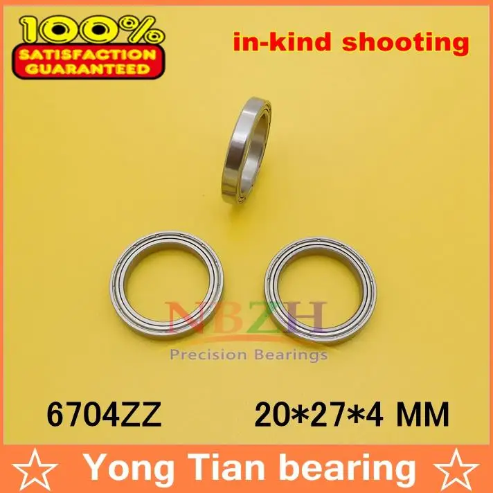 

Free Shipping NBZH Bearing50pcs The High Quality Of ultra-thin Deep Groove Ball Bearings 61704ZZ 6704ZZ 20*27*4 Mm