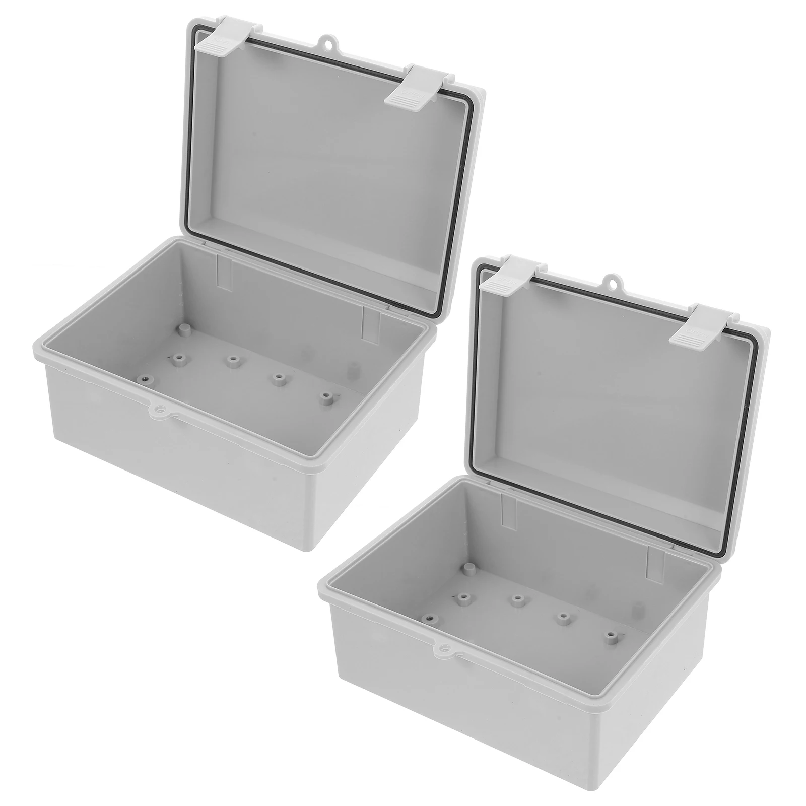 

2Pcs Outdoor Waterproof Junction Box ABS Plastic Electrical Project Enclosure Weatherproof Cable Connection Box
