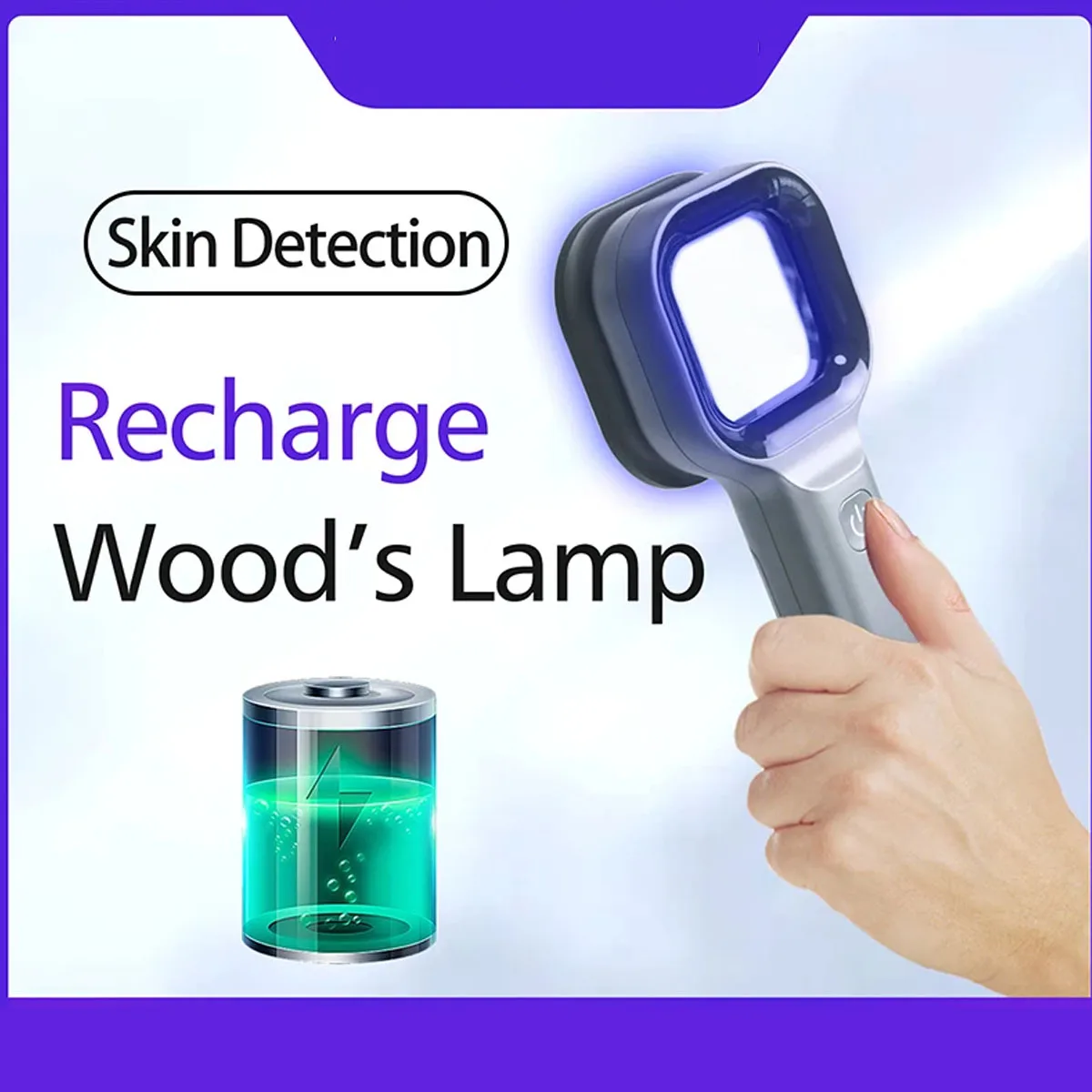 Woods Lamp Skin Analyzer Portable Salon Beauty Analyzer UV Woods Lamp for Skin Care Analyzing Testing