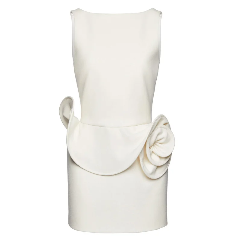 

Женское платье, новое мини-платье с 3D цветочным принтом на лето 2025, асимметричное облегающее короткое платье без рукавов, сексуальные вечерние платья с открытой спиной