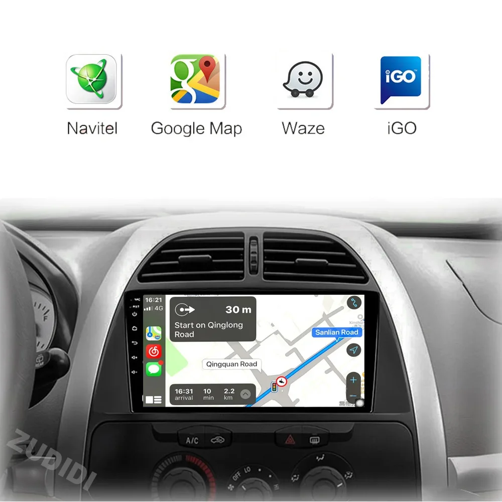 Leitor de vídeo multimídia para carro para Chery Tiggo T11 1 2005-2013, Android 13.0, GPS, WiFi, 2 Din, 8GB + 128GB, Auto Carplay, Rádio