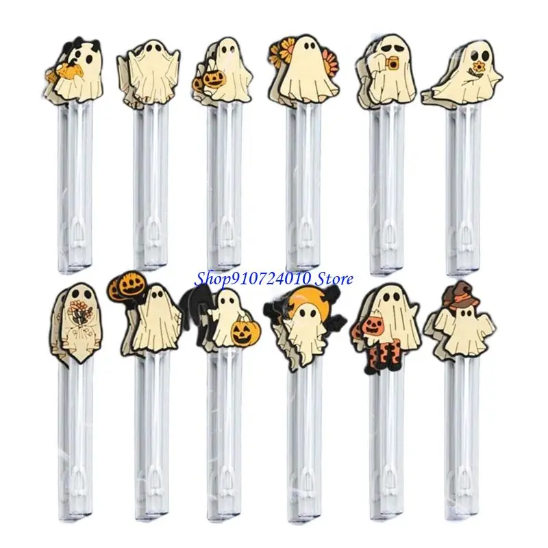 77hd 12pcs空のバブルステークス不気味なテーマアクセサリー子供向けの安全なプラスチック屋外アクティビティ材料3+