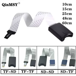 Flex Extender cable TF to micro SD TF Zip Extension cable Memory Card Extender Cord Linker 25CM 48CM For Car GPS Phone TV Camera