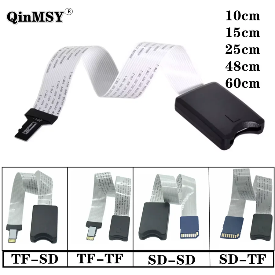 Elastyczny przedłużacz TF do micro SD TF Zip Przedłużacz karty pamięci Przedłużacz 25CM 48CM Do samochodu GPS Telefon TV Kamera