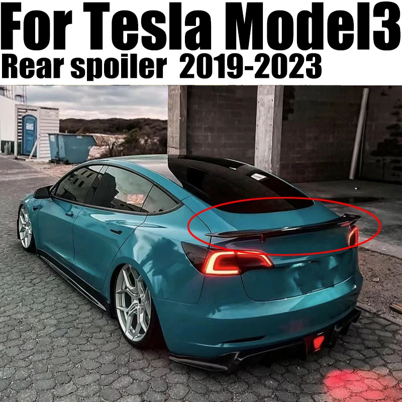 

Для 2019-2023 Tesla Model3 100% Настоящее углеродное волокно высокое качество задний спойлер крышка багажника Cmst стиль