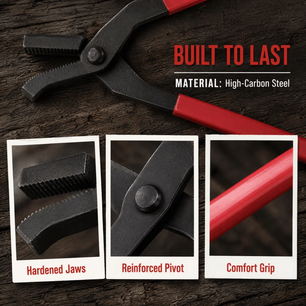 Steel Hoof Nail Clincher Rubber Handle Durable Horseshoe Pliers Ergonomic Design High Hardness Blade Farrier Tool