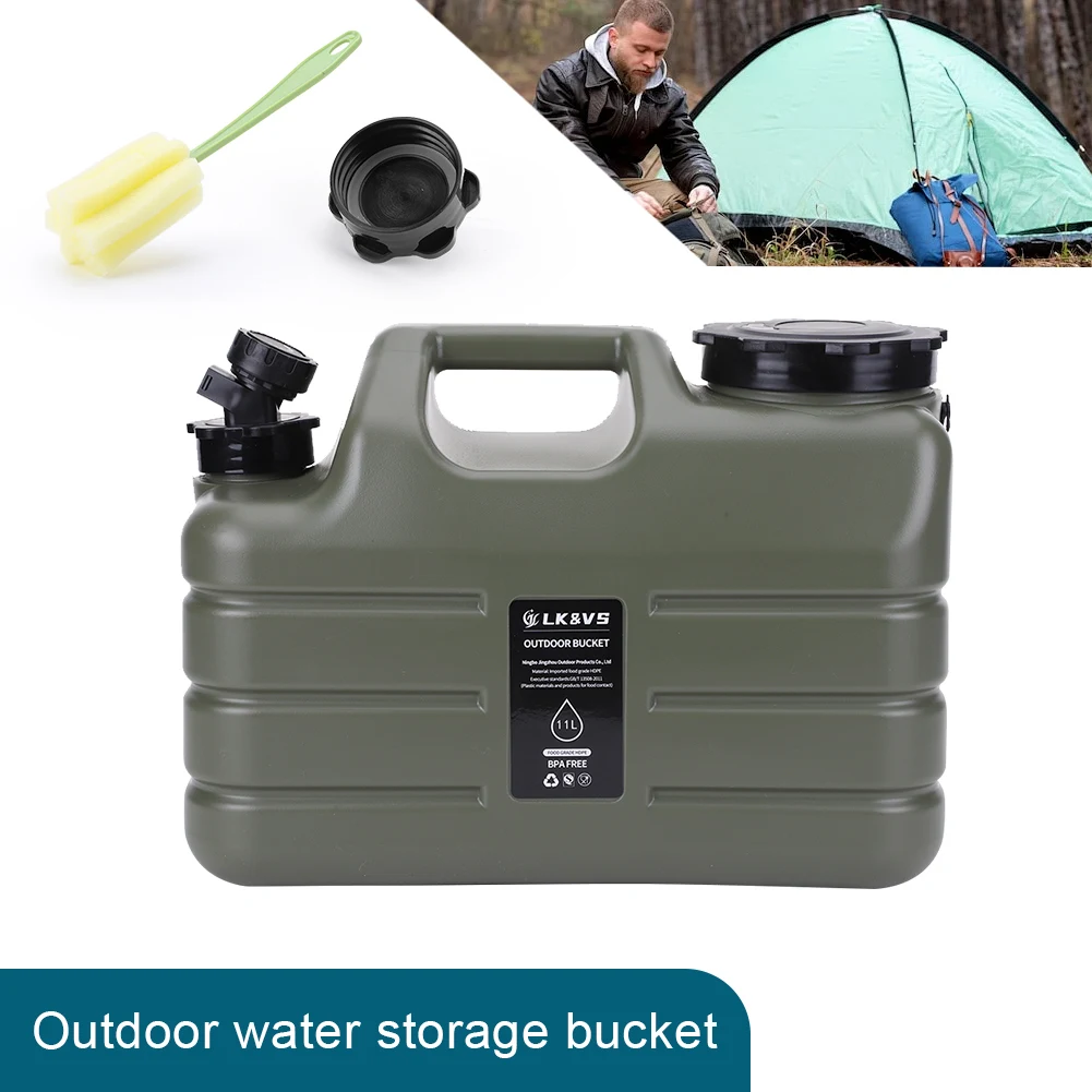 3 Gallon Water Container with Spigot Water Storage Carrier  Water Tank for Camping Car Outdoor Hiking Picnic Emergency
