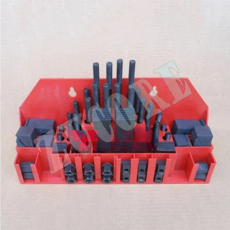 

Набор для фрезерного станка: 58 предметов, комплект зажимов для фрезеровки, универсальные винты M12/M10, прижимные пластины, детали для обработки