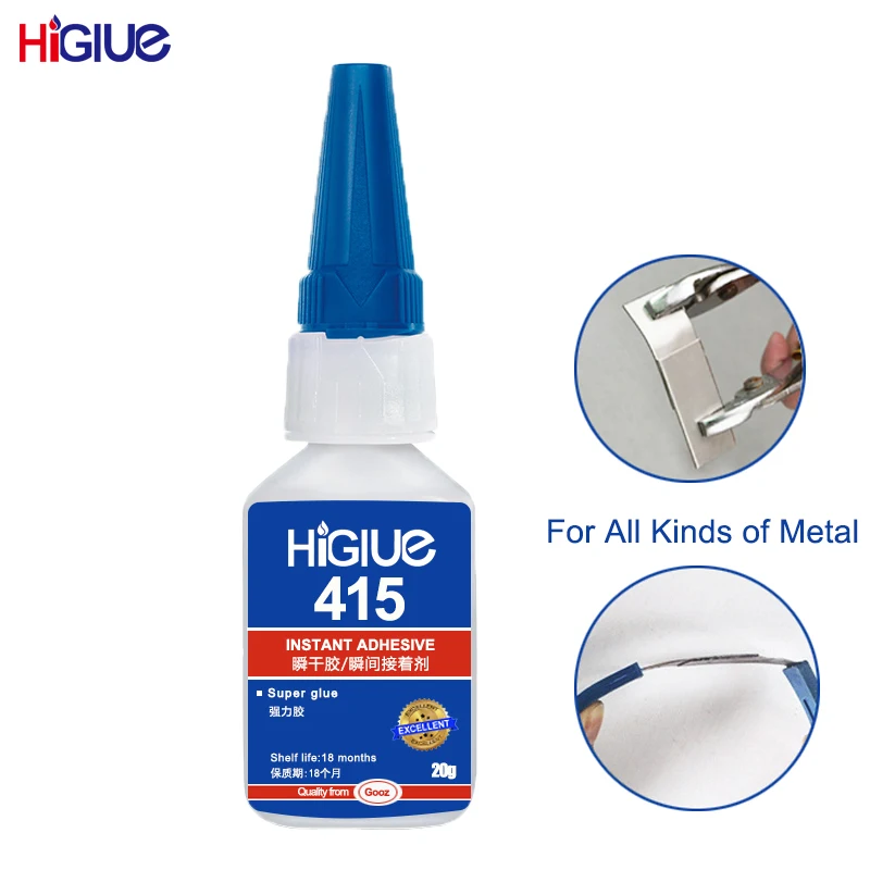 

415 Metal Super Glue High Viscosity Instant Adhesive for bonding Stainless Steel DIY Craft Quick Dry Stronger Repair Glues