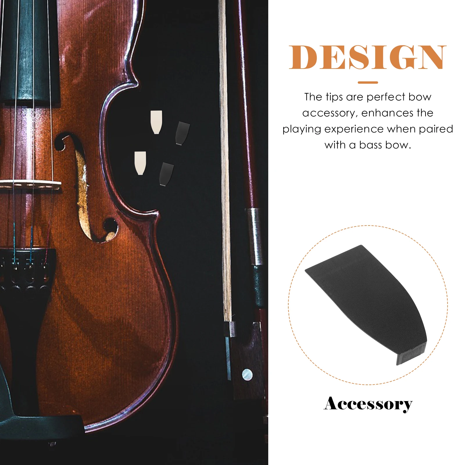 

10pcs Violin Bow Accessories Black Horsetail Protector Repair Parts Gifts for Violinist Lightweight Durable Easy