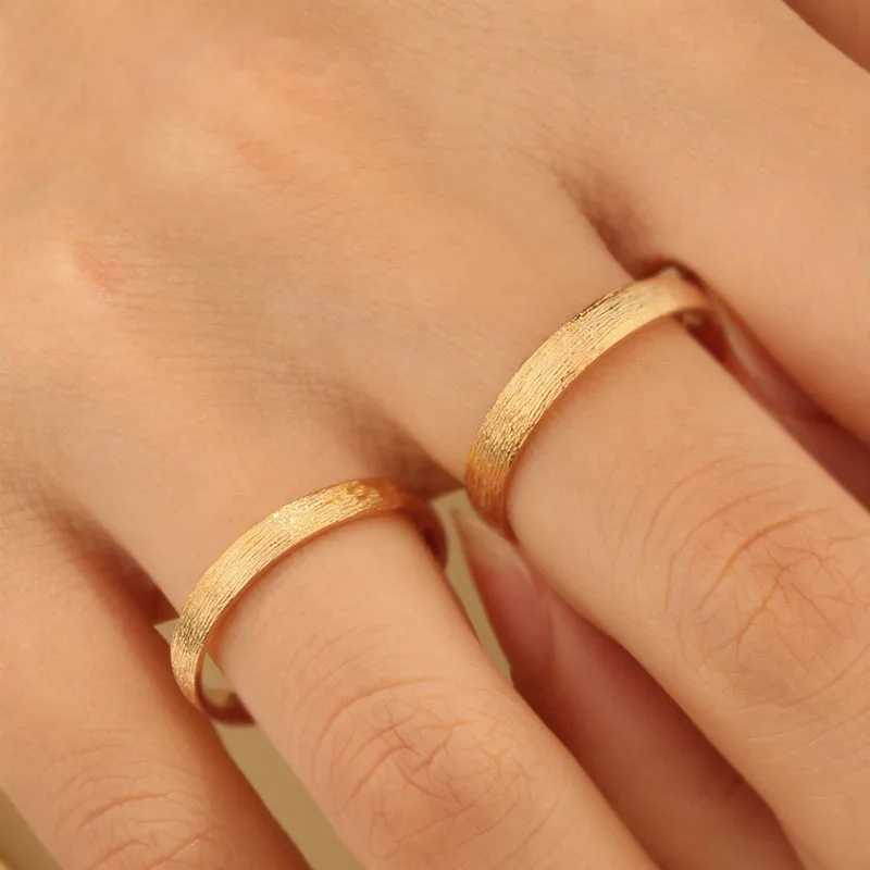 Customizable Tree Ring Design 18K 14K 9K PT950 Real Gold Wedding Bands for Couple, Rose Gold Diamond Engagement Rings Matching