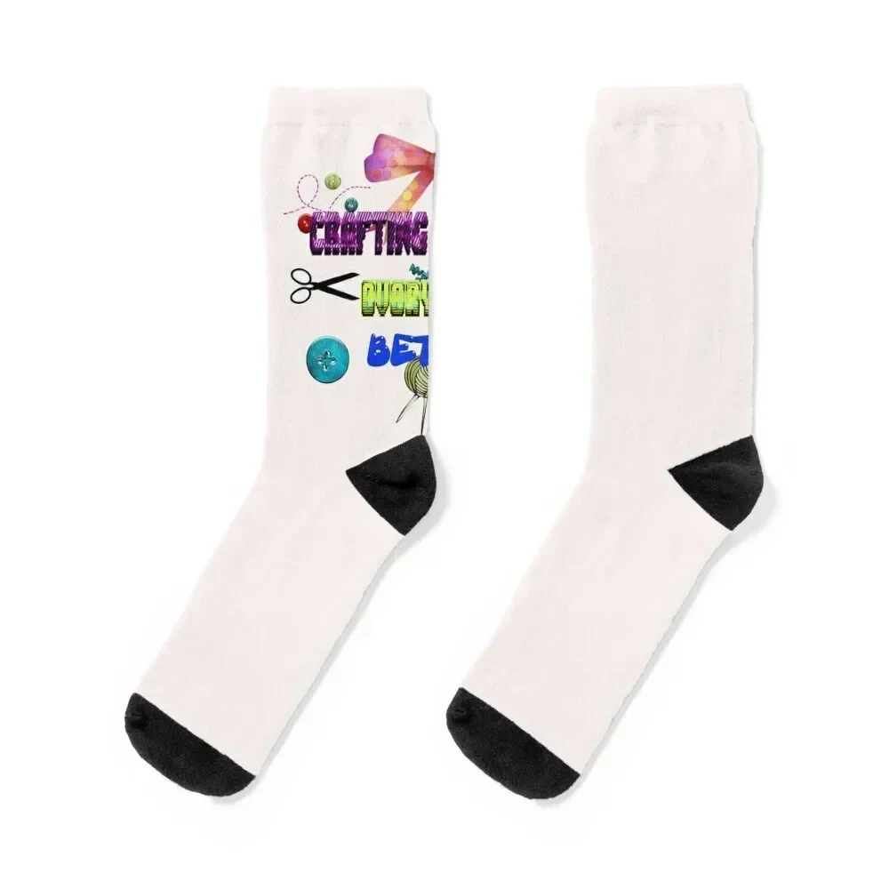 Crafting Makes Everything Better Socks winter thermal sports stockings moving stockings Man Socks Women's