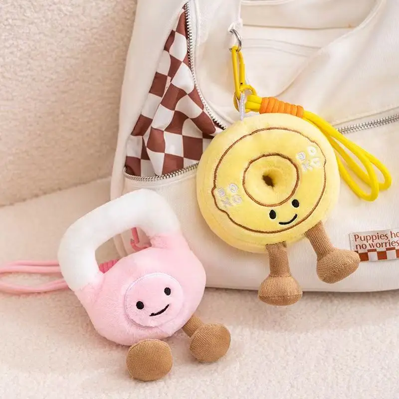 10/16 cm simulazione nuovo fitness bollitore campana manubri bilanciere pezzo zaino pendente riempito con giocattoli di peluche cartone animato anime carino